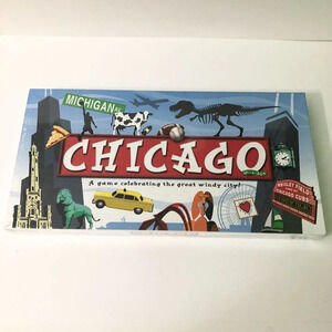 Chicago In A  Box Board Game Late for the Sky Monopoly Style Game